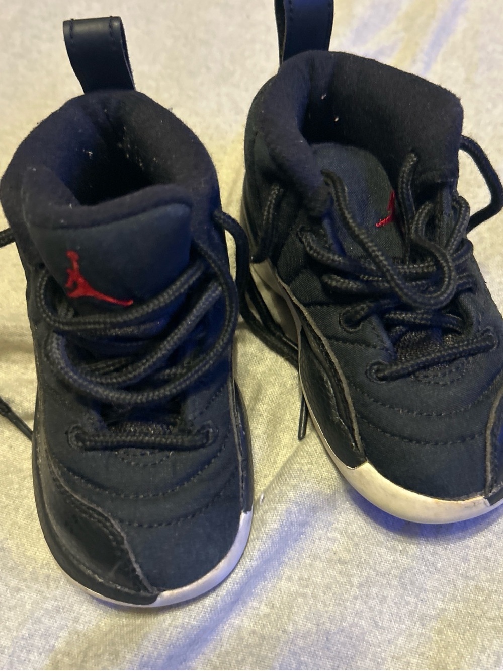 Jordan Kids Black Sneakers with Red Jumpman Accent